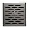 Alfi Brand 5" x 5" Modern Square SS Shower Drain W/ Groove Holes ABSD55C-BSS - alternate 2